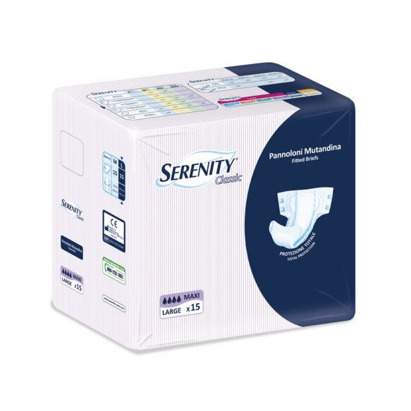 Serenity Classic Pannoloni Mutandina Maxi taglia Large 15 pezzi-2