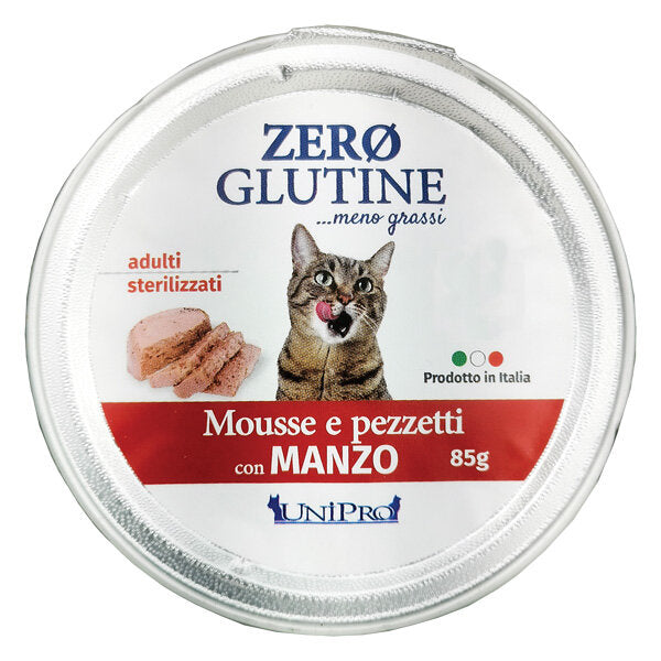Unipro Zero Glutine Gatto Con Manzo 85g-1