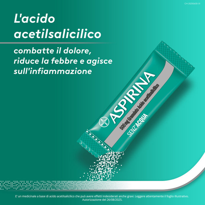 Aspirina in Granuli Senz'Acqua Antidolorifico e Antinfiammatorio contro Mal di Testa e Dolore 20 Bst-11