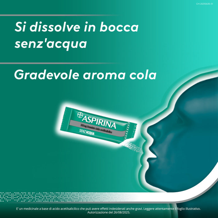 Aspirina in Granuli Senz'Acqua Antidolorifico e Antinfiammatorio contro Mal di Testa e Dolore 20 Bst-16