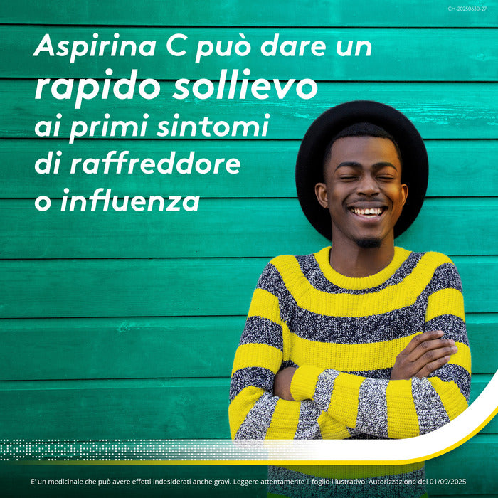 Aspirina C Antinfiammatorio Antidolorifico per Influenza Raffreddore e Febbre con Vitamina C 40 Cpr-1
