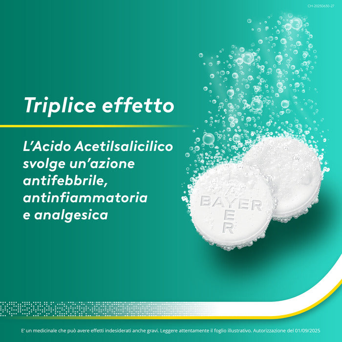 Aspirina C Antinfiammatorio Antidolorifico per Influenza Raffreddore e Febbre con Vitamina C 40 Cpr-3