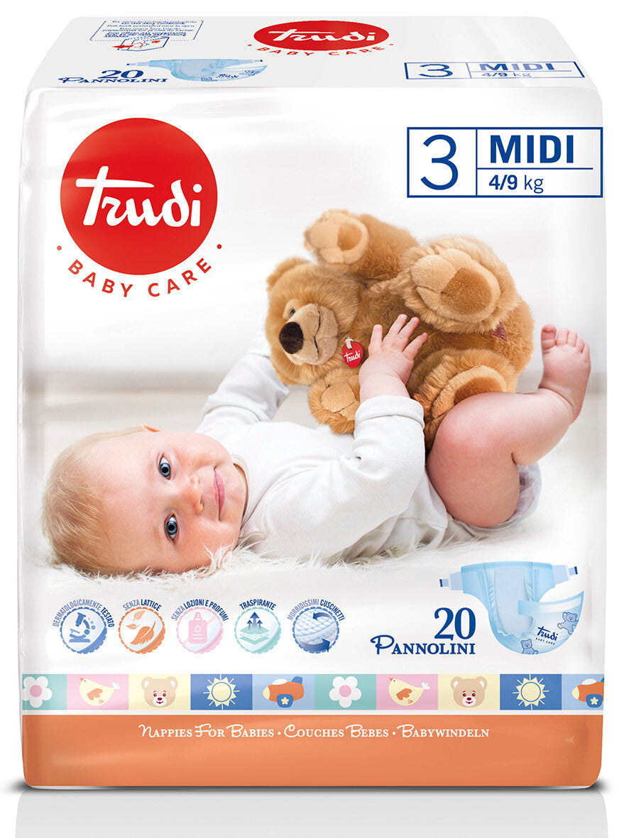 Trudi Baby Care 3 Midi 4/9 kg 20 pannolini-2