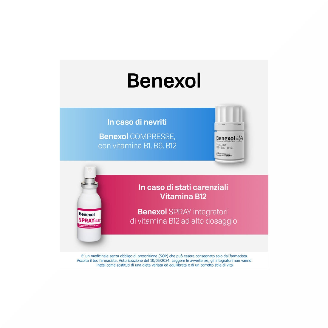 Benexol Trattamento per Carenza di Vitamine Gruppo B con Vitamina B1 B6 B12 20 Cpr Gastroresistenti-27