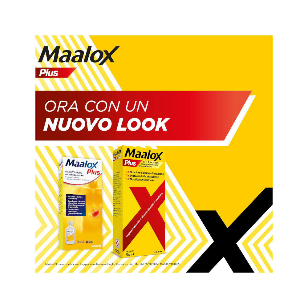 Maalox Plus Sospensione Orale Contro Bruciore e Acidità di Stomaco 250 ml-2