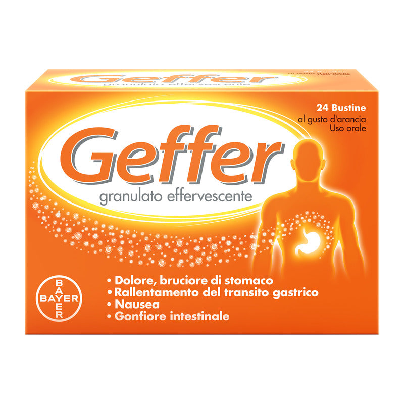 Geffer Granulato Effervescente Antiacido contro Bruciore di Stomaco Nausea e Gonfiore 24 Bustine-10