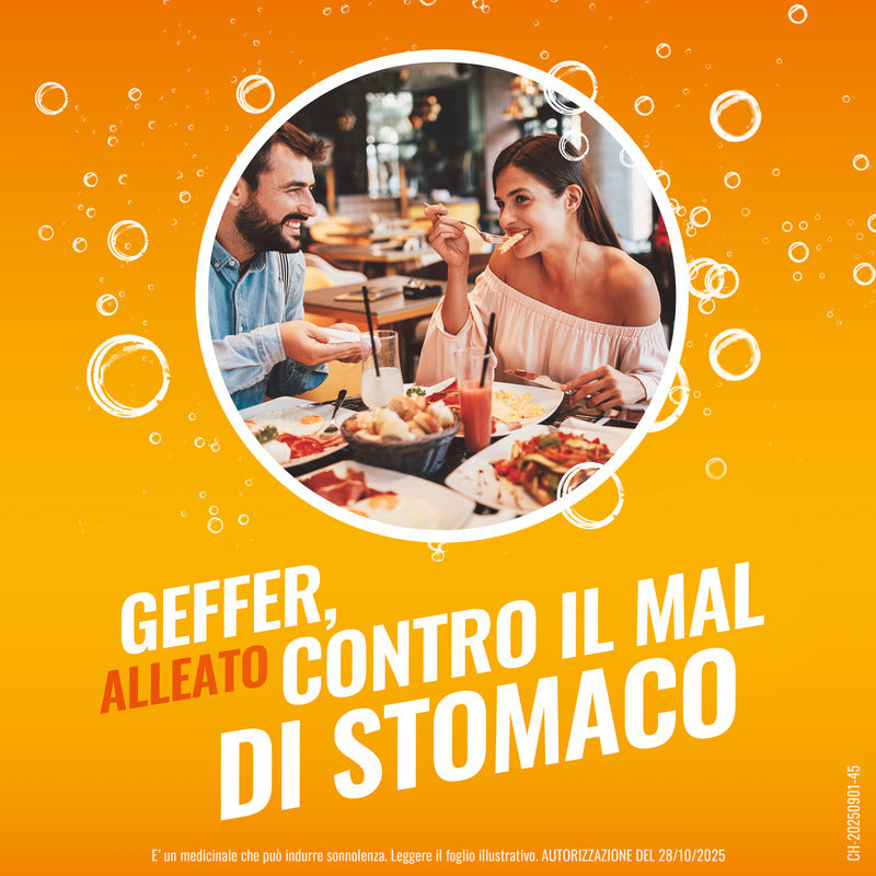 Geffer Granulato Effervescente Antiacido contro Bruciore di Stomaco Nausea e Gonfiore 24 Bustine-16
