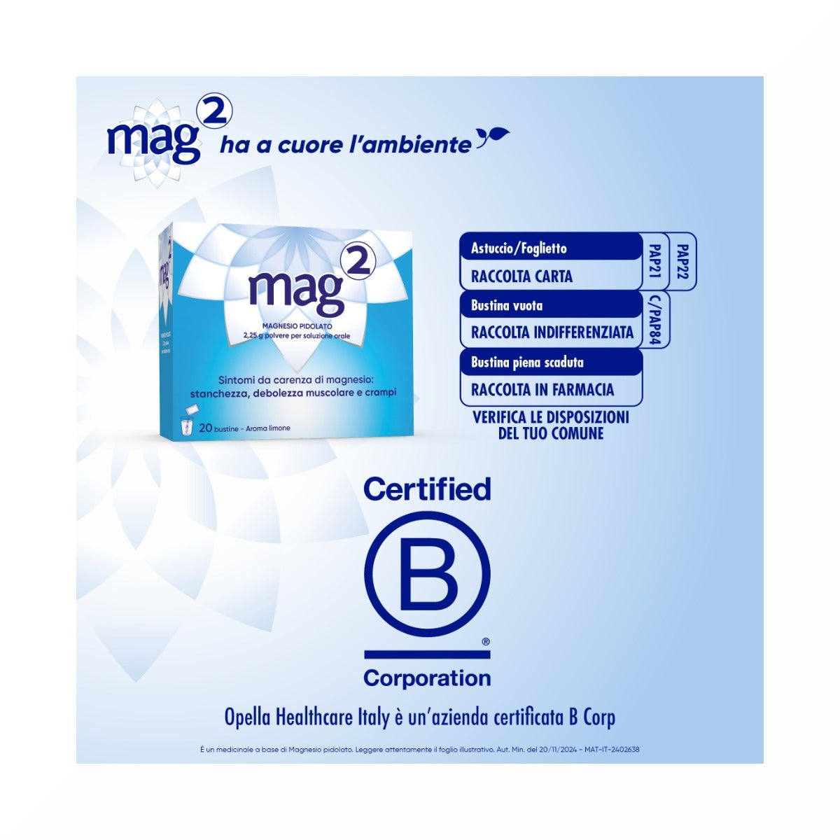 Mag2 Magnesio Pidolato per Stanchezza e Debolezza Muscolare 20 bustine-14