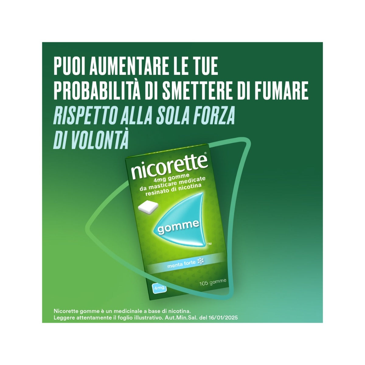 Nicorette 4mg Gomme 105 gomme da masticare medicate gusto menta-2