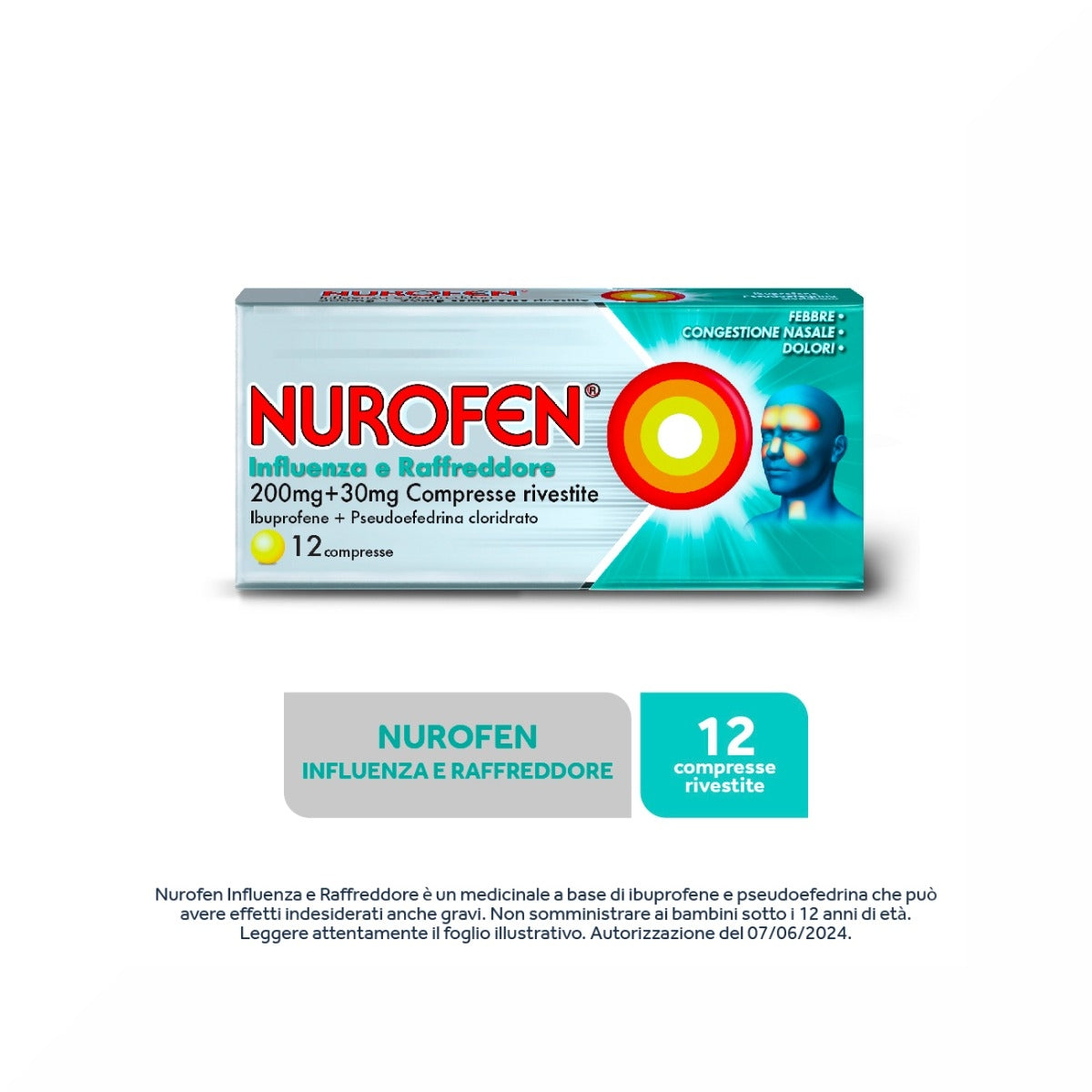 Nurofen Influenza e raffreddore 200mg+30mg 12 compresse rivestite-19
