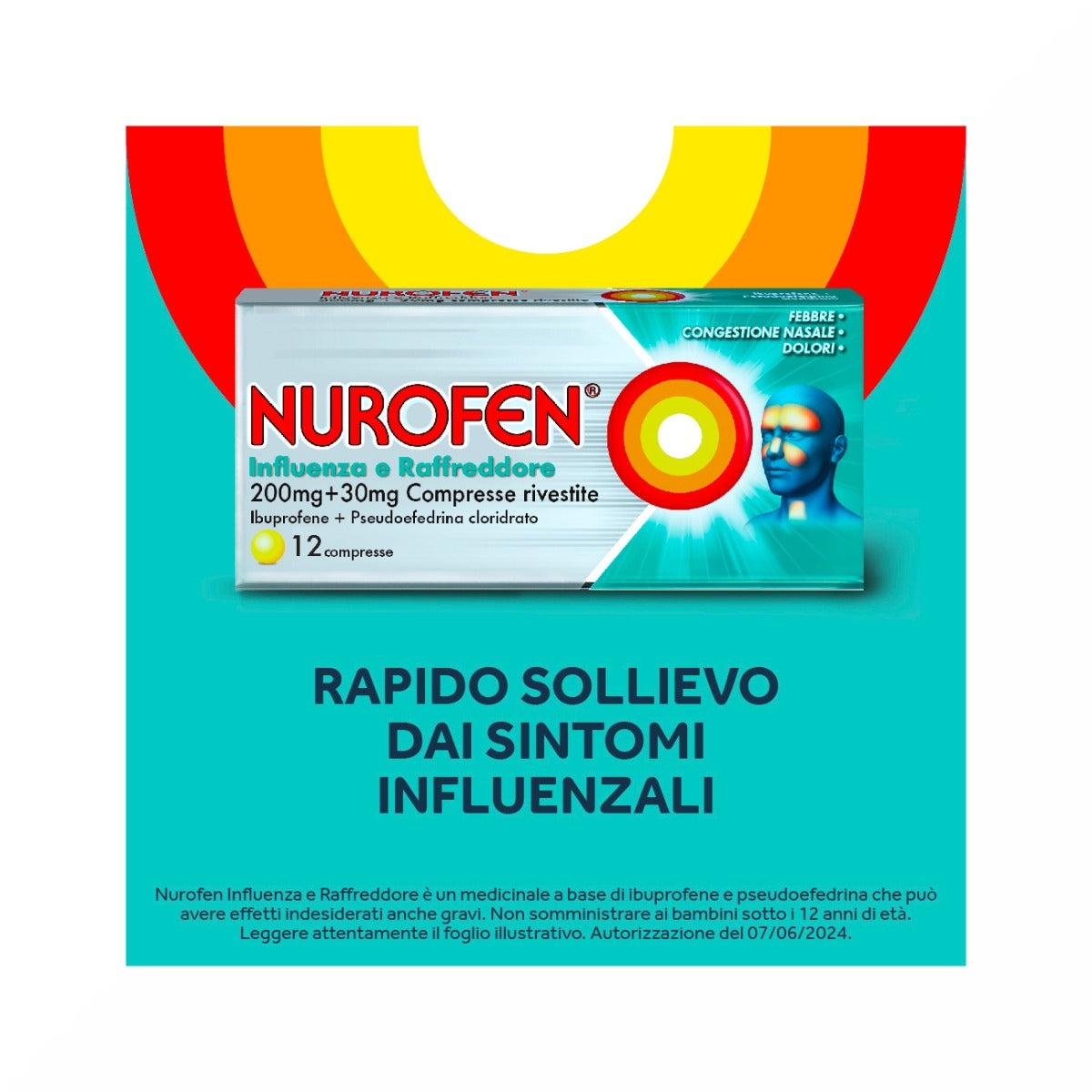 Nurofen Influenza e raffreddore 200mg+30mg 12 compresse rivestite-20