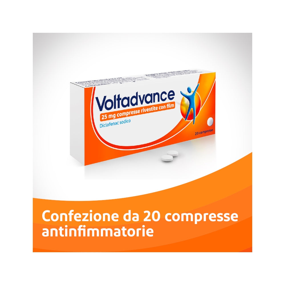 Voltadvance Antinfiammatorio 25mg Diclofenac Dolore Cervicale Mal Di Schiena Mal Di Testa 20Cpr-4