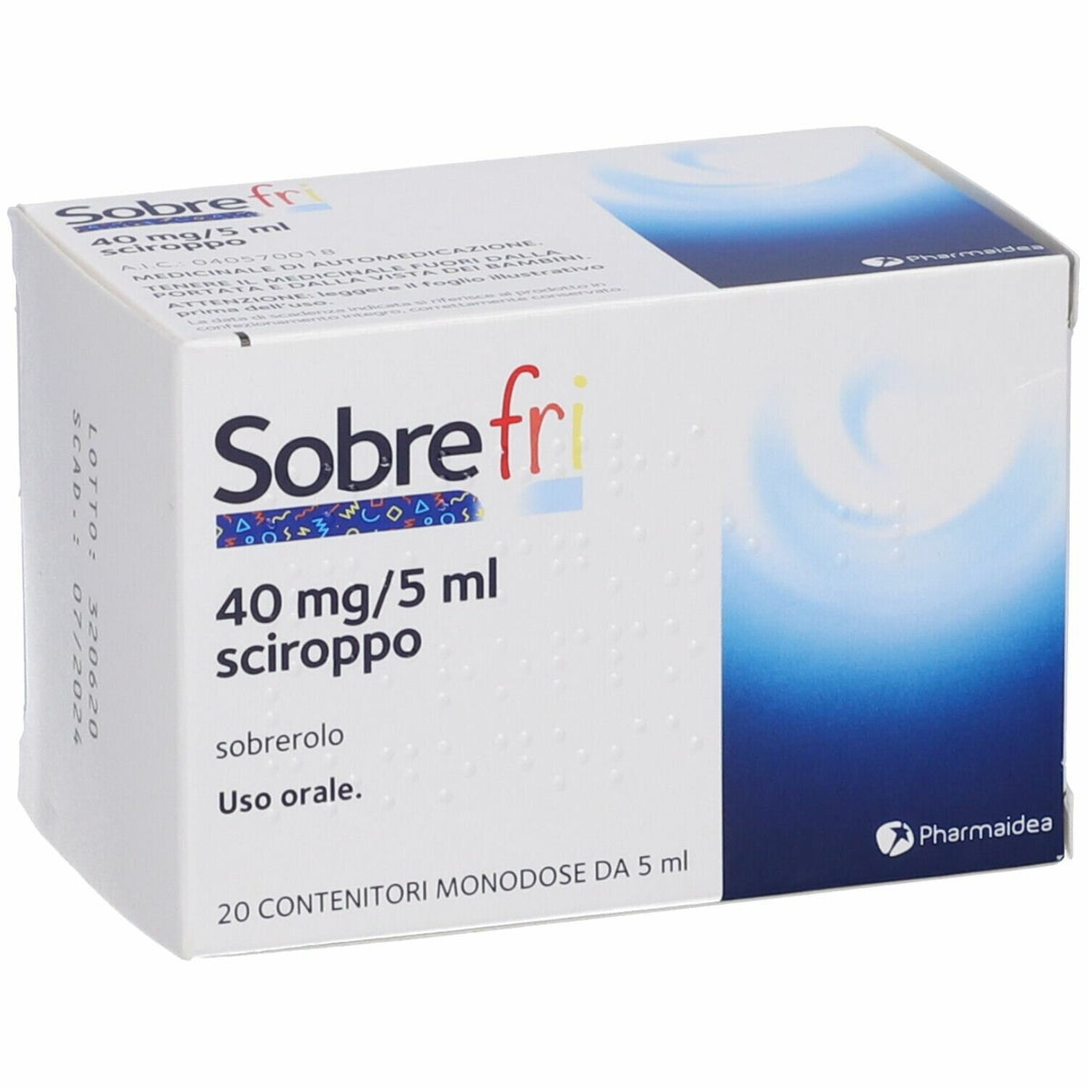 Sobrefri 40mg/5ml sciroppo 20 contenitori monodose da 5ml-5