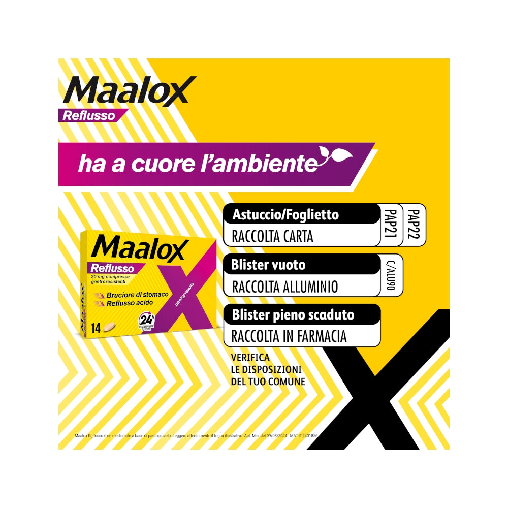 Maalox Reflusso Contro Reflusso Acido 14 Compresse-13
