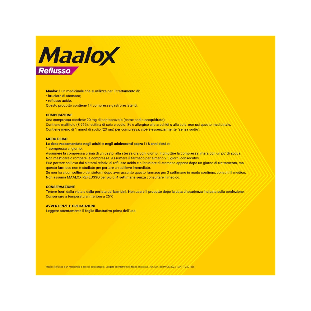 Maalox Reflusso Contro Reflusso Acido 14 Compresse-14