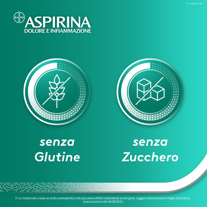 Aspirina Dolore e Infiammazione Antidolorifico Antinfiammatorio per Mal di Testa e Dolori 8 Cpr-15