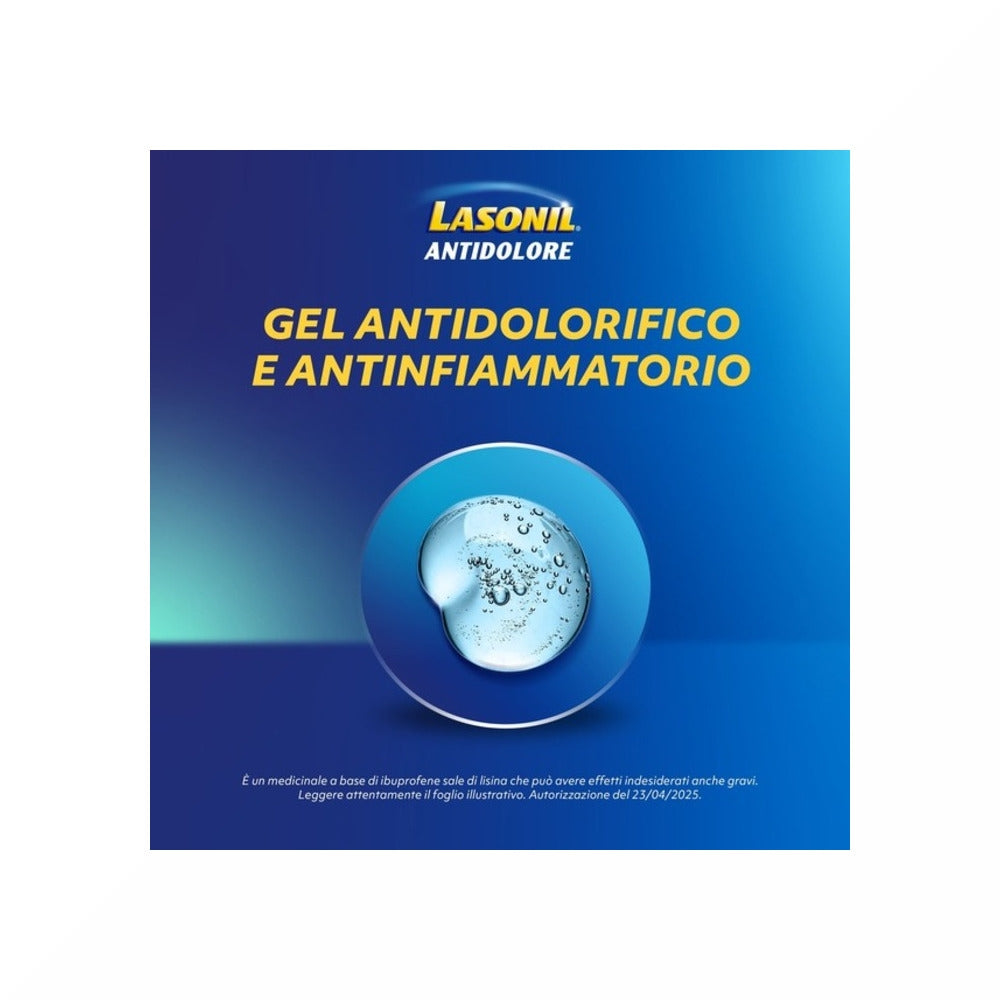 Lasonil Antidolore Gel Dolori Muscolari Articolari Ibuprofene Sale di Lisina 10% 120gr-12
