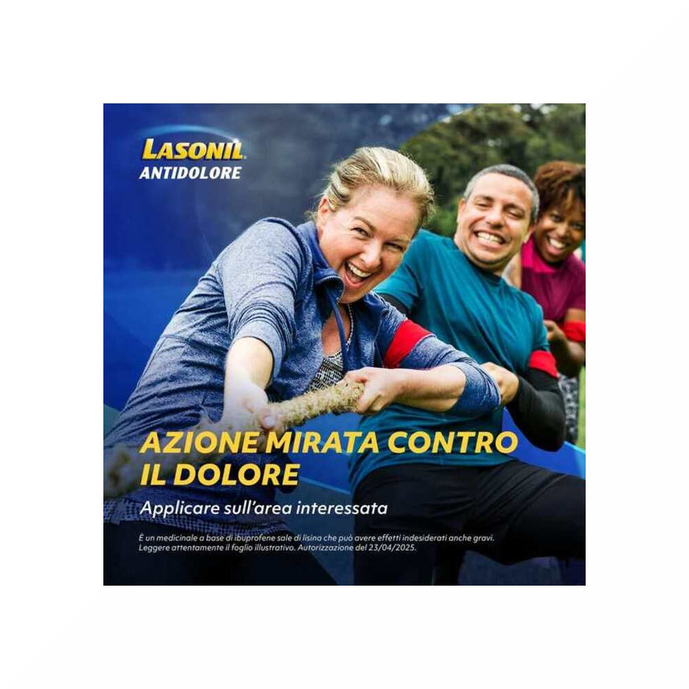 Lasonil Antidolore Gel Dolori Muscolari Articolari Ibuprofene Sale di Lisina 10% 120gr-15