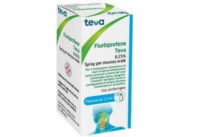 Teva Flurbiprofene 0,25% spray per mucosa orale 15 ml-1