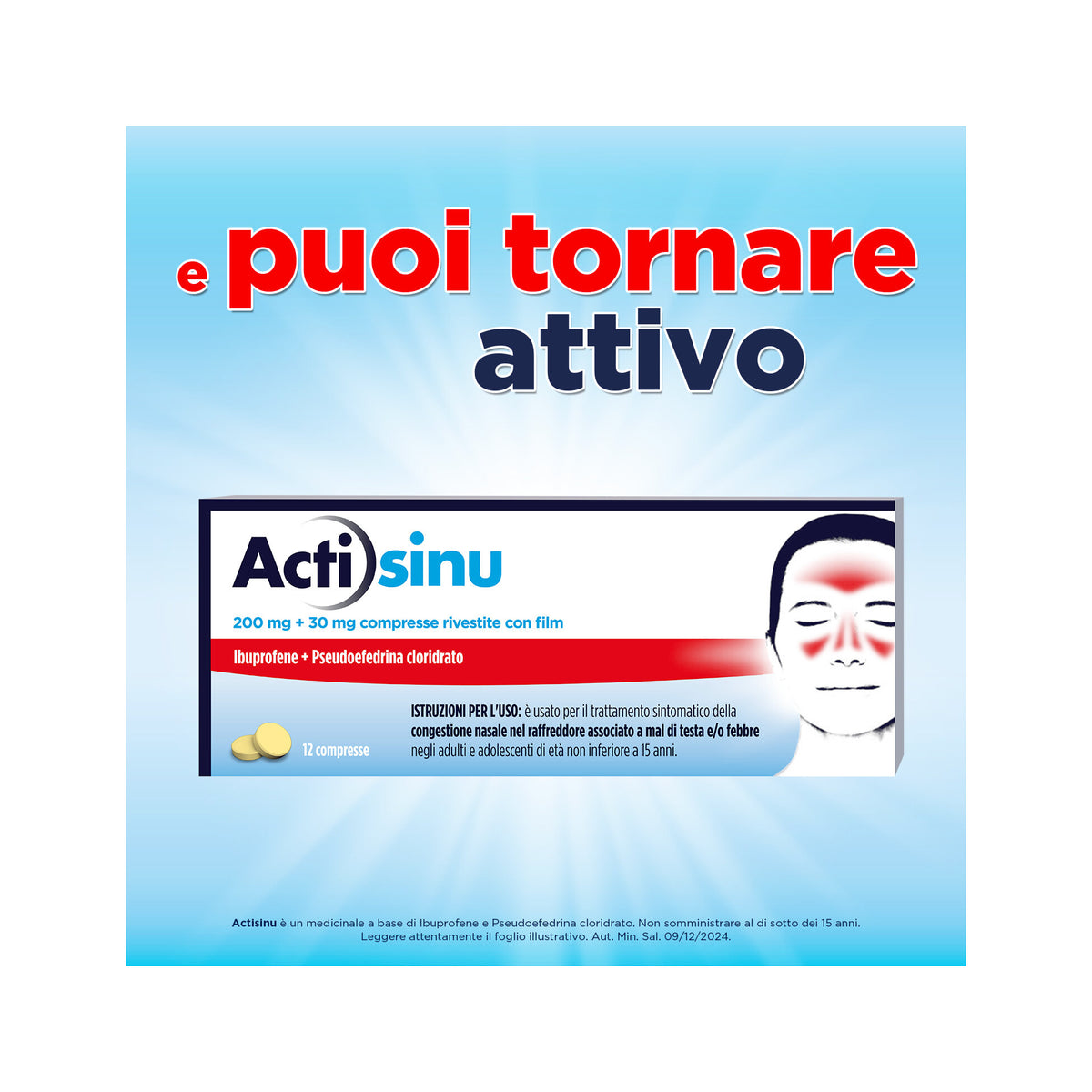 ActiSinu 12 Compresse Sinusite Raffreddore e Mal di testa-6