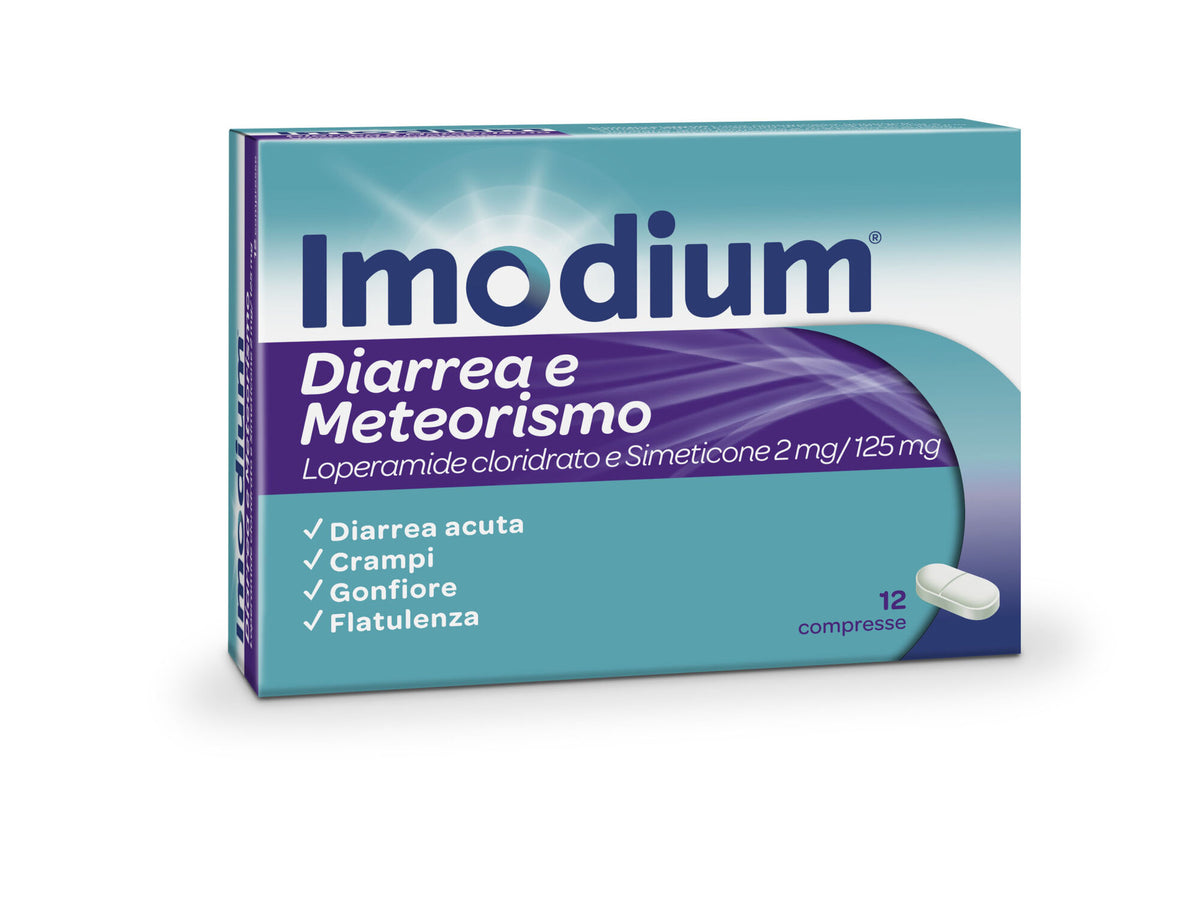 Imodium Diarrea e Meteorismo 12 Compresse-1