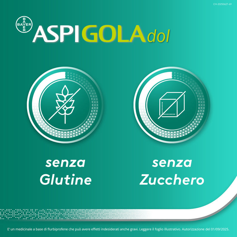 Aspi Gola Dol Caramelle Gola Antinfiammatorio per Mal di gola 16 Pastiglie Senza Zucchero Arancia-17