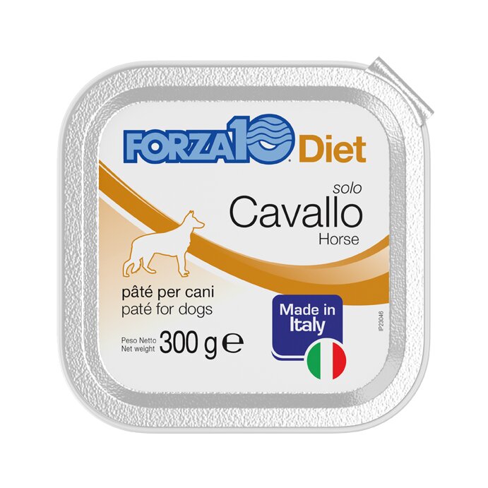 Forza10 Solo Diet Cavallo Paté Per Cani Adulti Vaschetta 300g-1