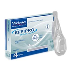 Effipro 50 mg Spot-On 4 pipette antiparassitario per gatti-2