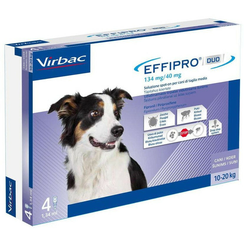 Effipro Duo Antiparassitario per cani dai 10-20kg 4 pipette-2