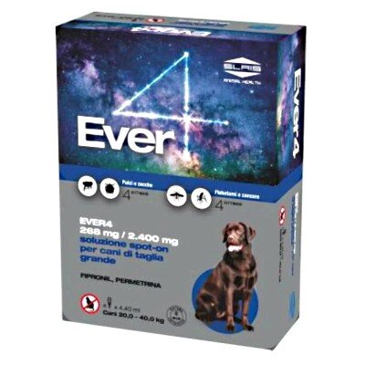 Ever 4 268mg/2400mg Soluzione Spot-On Per Cani Di Taglia Grande 4 Pipette-1