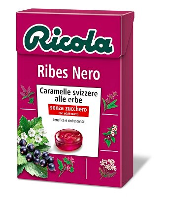 Ricola Ribes Nero Caramelle svizzere alle erbe senza zucchero 50g-2