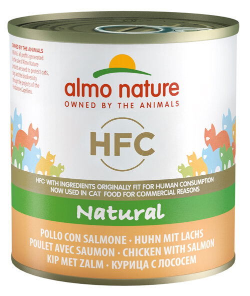 Almo Nature HFC Natural Pollo con Salmone alimento umido per gatti adulti 280g-1