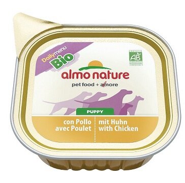 Almo Nature Daily Menu Bio Cibo Umido Pollo E Latte Cuccioli Vaschetta 300g-2