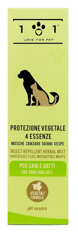 101 Love For Pet Protezione Vegetale Quattro Essenze per Cani e Gatti 250 ml
