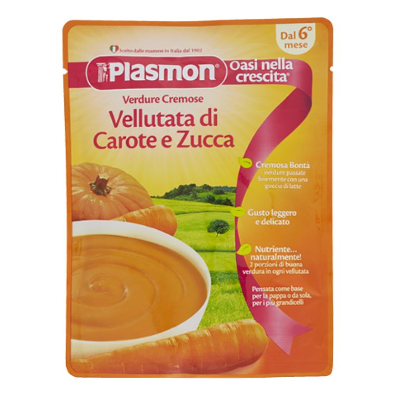 Plasmon Bontà della mamma vellutata di carote e zucca 1 confezione da 180g-1