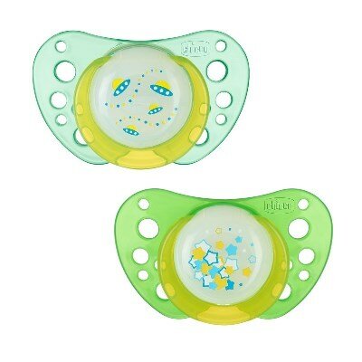 Chicco Physio Air Night succhietto in silicone 6-12m 2 pezzi colori assortiti-2