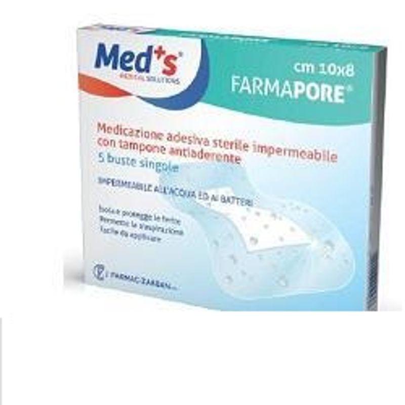 Med's Medicazione adesiva sterile impermeabile con tampone antiaderente cm 10x15-1