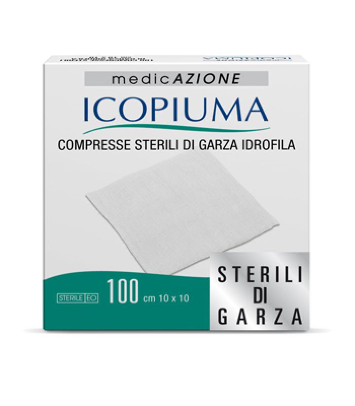 Icopiuma compresse sterili di garza idrofila 10x10-1