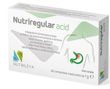 Nutriregular Acid utile per l'iperacidita' di stomaco e gastriti 20 compresse masticabili-2