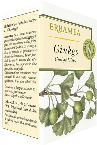 Erbamea Ginkgo integratore alimentare utile per la circolazione 50 capsule-2