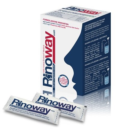 Rinoway Std sali per irrigazione nasale Isotonici con nebulizzatore 60 bustine-2