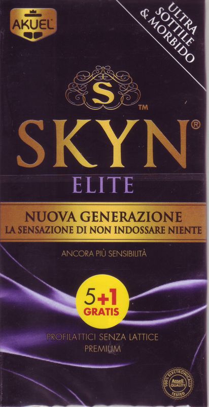 Akuel Skyn Elite nuova generazione profilattici senza lattice 5+1-1