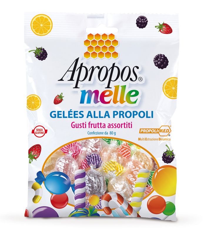 Apropos melle gelèes alla propoli caramelle gusti assortiti confezione da 80g-1