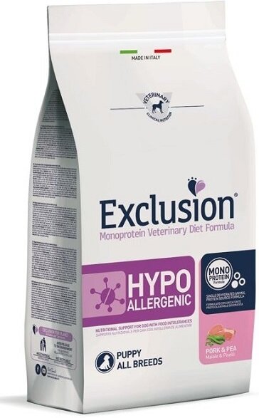 Exclusion Monoprotein Veterinary Diet Hypoallergenic Crocchette Suino/Piselli Cuccioli Sacco 2kg-2