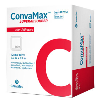 ConvaMax Superabsorber Non-Adhesive Medicazione Sterile 10x10cm 10 Pezzi-1