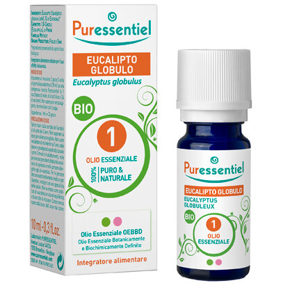Puressentiel Olio Essenziale Eucalipto Globulo Bio Integratore Alimentare per raffreddore e tosse gr-2