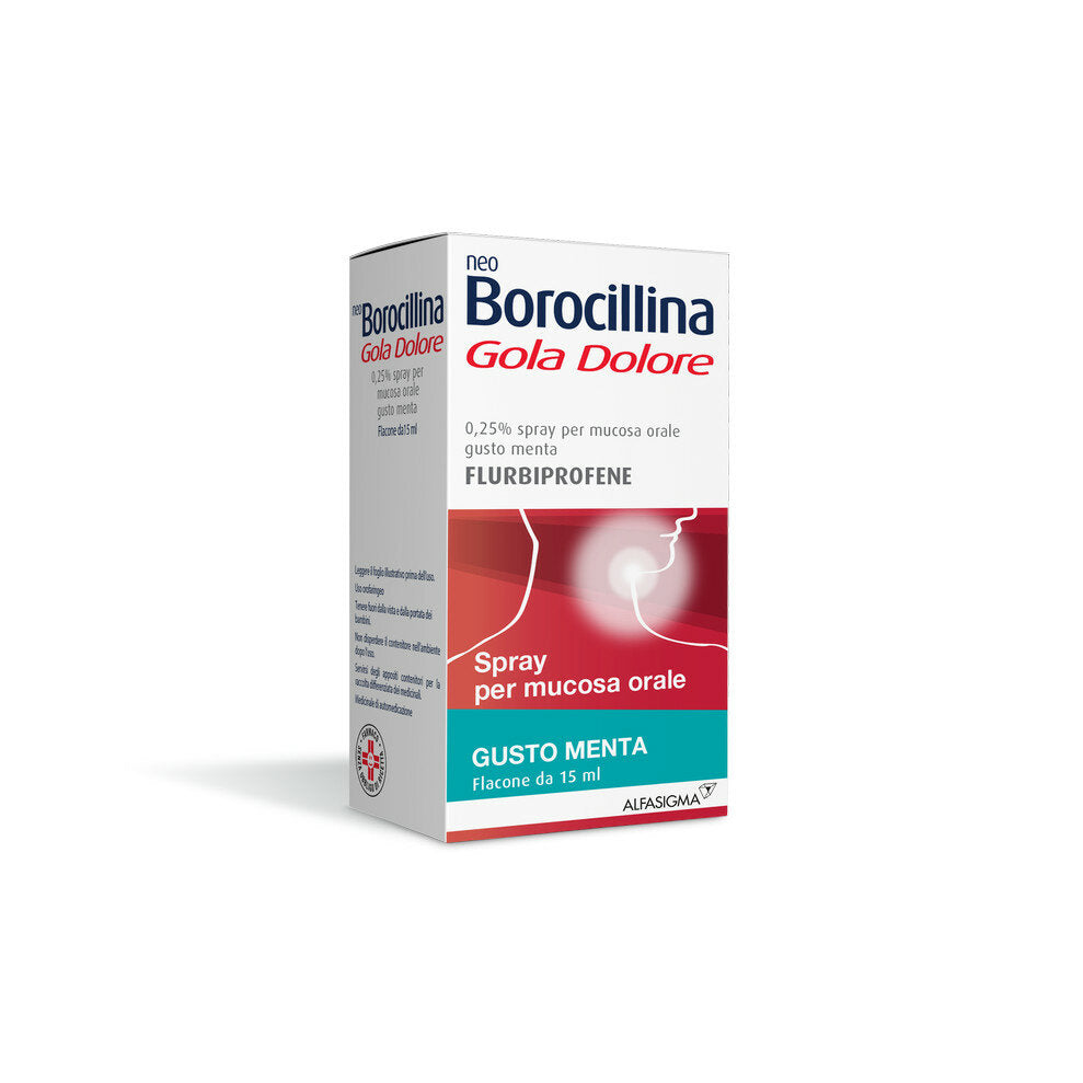 Neoborocillina Gola Dolore Spray 15 ml gusto menta-2