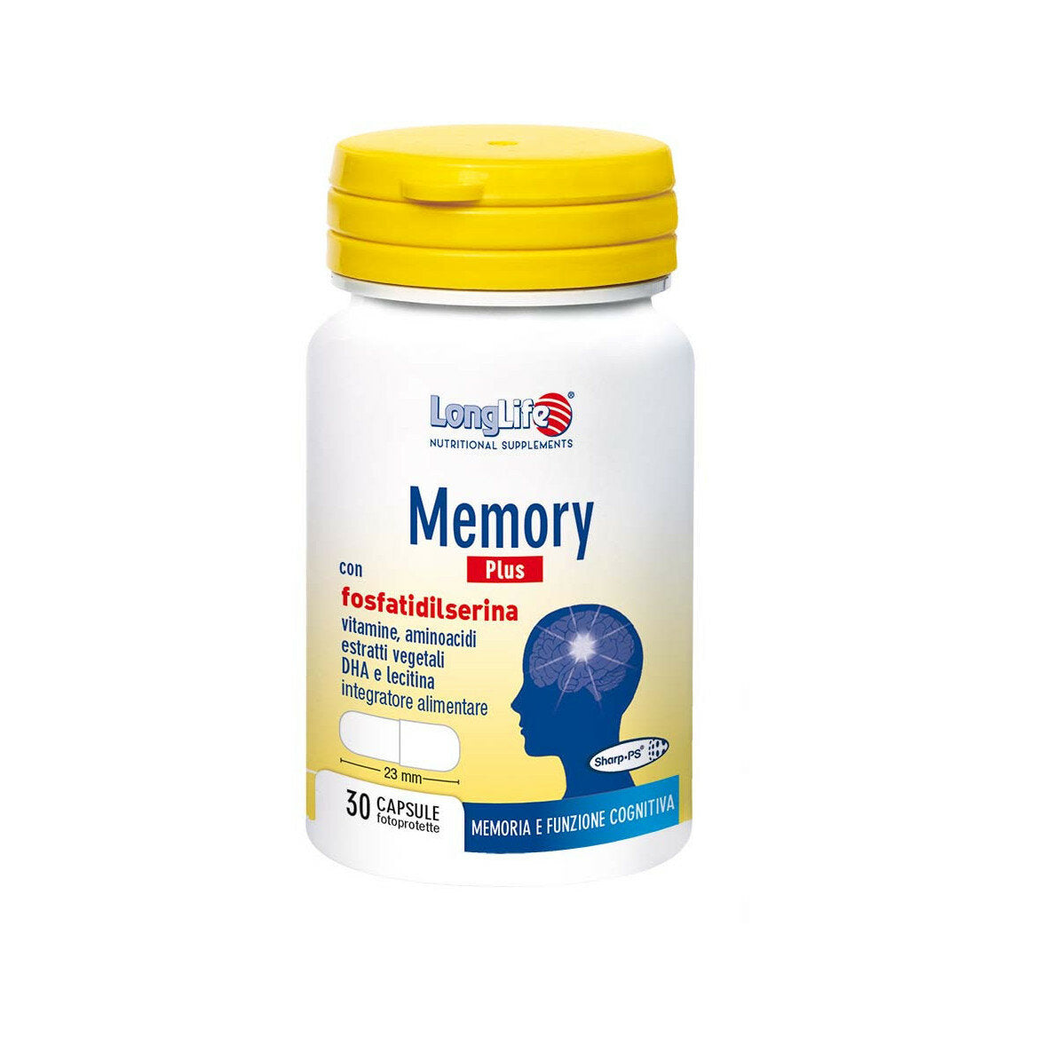 LongLife Memory Plus Memoria e Funzione Cognitiva 30 Capsule-2