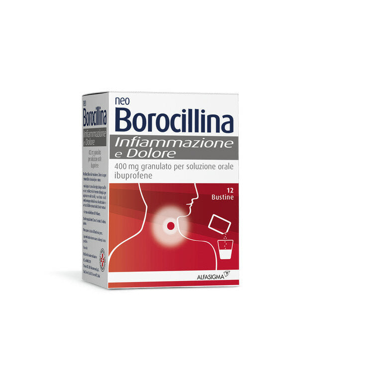 Neoborocillina Infiammazione e Dolore  400 mg granulato 12 bustine-2