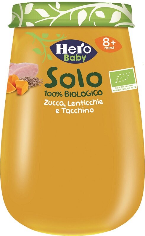 Hero Solo Omogeneizzato Zucchine Lenticchie E Tacchino 100% Bio 190g-1